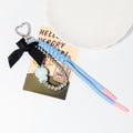 Blue Paracord Bunny Bead Bag Charm Heart Clasp Ring view 2