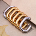 U-Shape Hollow Tube Hoop Earrings Gold Or Steel Copper view 3