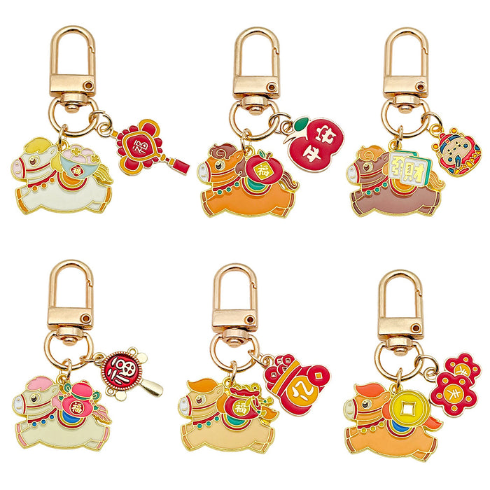 Horse Charm Keychains with 30 Detailed Design Styles for Bags and Keys