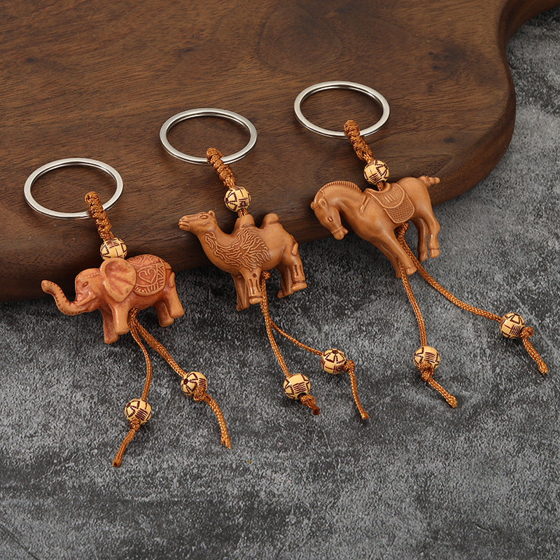 3D Elephant Resin Keychain Animal Bag Charm