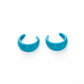 Four Color Chunky Curved C Hoop Statement Stud Earrings view 5