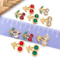 Gold-Tone Cherry Metal Charms with 3 Listed Options view 3