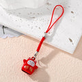 Lucky Cat Bell Phone Charms Alloy Maneki-Neko Cord Straps 6 Styles view 6