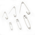 Polished Silver Tone Safety Pins in Three Practical Sizes view 5