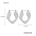 Heart Stud And Hoop Earrings Gold Steel Two-Tone Metal Styles view 11