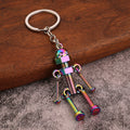 Metal Screw Robot Keychain with Articulated Arms and Legs view 7