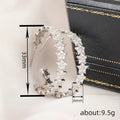 Silver Tone Star Stone Large Hoop Earrings with Clear Stone Accents view 4