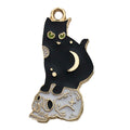 Enamel Zinc Alloy Ghost Skull Bat Charm Pendant for DIY Halloween Earrings Keychain