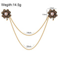 Gold Tone Flower Pearl Look Four Designs Metal Brooch Pin view 2