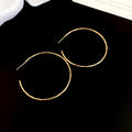 Gold and Silver Tone Large Hoop Earrings Statement Fashion Jewelry view 9