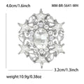 Star Frame Oval Crystal Brooch in Champagne Red White or Green view 6