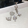 Silver Crystal Star Ear Cuffs in Four Celestial Designs view 2