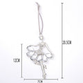 Silver Rhinestone Ballerina Girl Metal Hanging Ornaments view 5