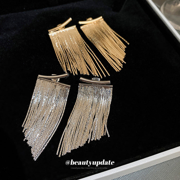 Fine Chain Fringe Earrings in Gold and Silver Tone