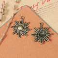25mm Vintage Sun Alloy Charm Pendant