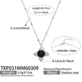 Black Cabochon Cross Pendant Necklace And Stud Earrings view 6