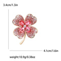 Four Leaf Clover Brooch in Four Crystal Color Variations view 6