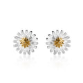 Daisy Stud Earrings in Small and Large Sizes with Clear Crystal Details view 7