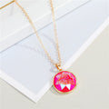 Gold Tone Round Druzy Necklace and Long Hook Earring Options view 10