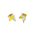 Yellow Lemon Bead Necklace And Lemon Flower Stud Earrings view 5