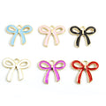 Enamel Bow Charms in Six Colors and Two Metal Tones view 1