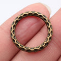 Multi Size Hammered Round Connector Ring Metal Jewelry Making Component view 7