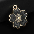 Enamel Cherry Blossom Flower Charm Pendant Seven Colors view 4