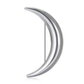Polished Crescent Moon Brooch Decorative Lapel Pin view 5