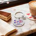 Happy Valentine's Day Cupid Keychain With I Love You Heart Charm view 4