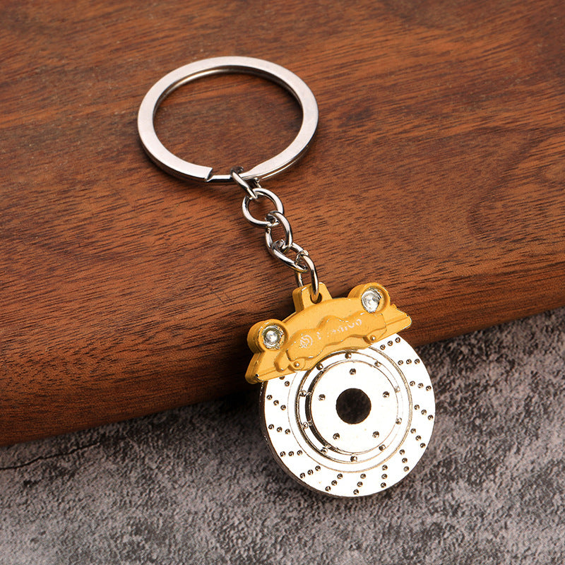 Turbo Gear Shift Wheel Brake Disc Shock Caliper Metal Keychain