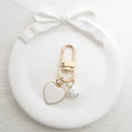 Enamel Heart Bell Keychains Gold Lobster Clasp 4 Colors view 6