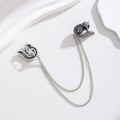 Fox Tassel Metal Brooch Pin for Jackets and Lapels view 3