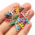 Tiny Colorful Enamel Coral Branch Charms in Nine Options view 4