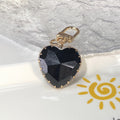 Large Faceted Translucent Heart Clip Keychains in Six Colors view 8