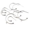 Open C Hoop Earring Findings With Hanging Loops in Silver Tone view 5