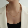 Double Layer Y Lariat Side Chain Necklace Long Tassel view 9