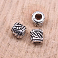 Knot Pattern Cube Bead in Detailed Metal Finishes for Jewelry Making view 2