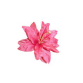 Large Fabric Lily Hair Clip In Pink White Cream Blue Or Orange view 5