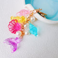 Pearl Shell and Sea Charm Keychain in Random Multicolor Arrangement view 2