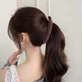 Brown Yarn Wrap Banana Twist Hair Clip Black Claw Comb view 3