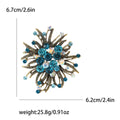 Crystal Firework Flower Brooch in Four Color Arrangements view 9