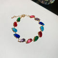 Oval Faceted Crystal Bracelets in Eight Bright Color Styles view 7