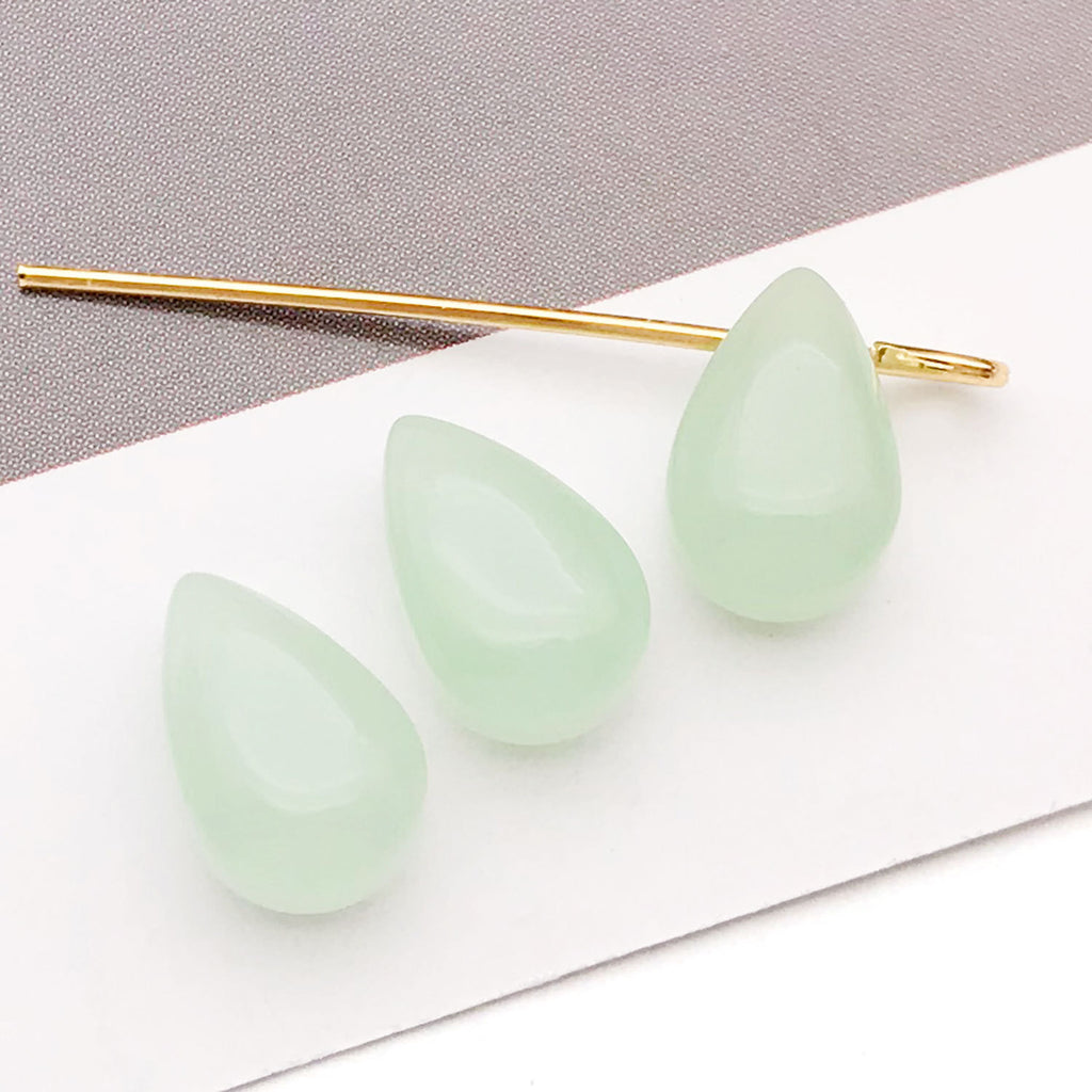 6x9mm Glass Teardrop Charm Pendants