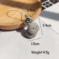 Flocked Bunny Rabbit Phone Strap Charms 4 Pose Styles view 3