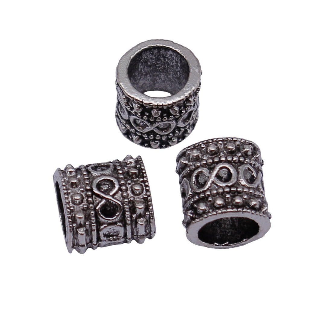 8x7.6x7.3mm 0.8g Multicolor Zinc Alloy Round Large Hole Spacer Beads for Bracelet Jewelry Making