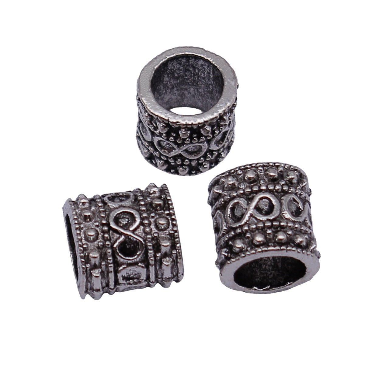 8x7.6x7.3mm 0.8g Multicolor Zinc Alloy Round Large Hole Spacer Beads for Bracelet Jewelry Making