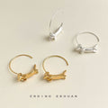 Dachshund Dog Wire Hoop Earrings In Gold And Silver Tone view 3