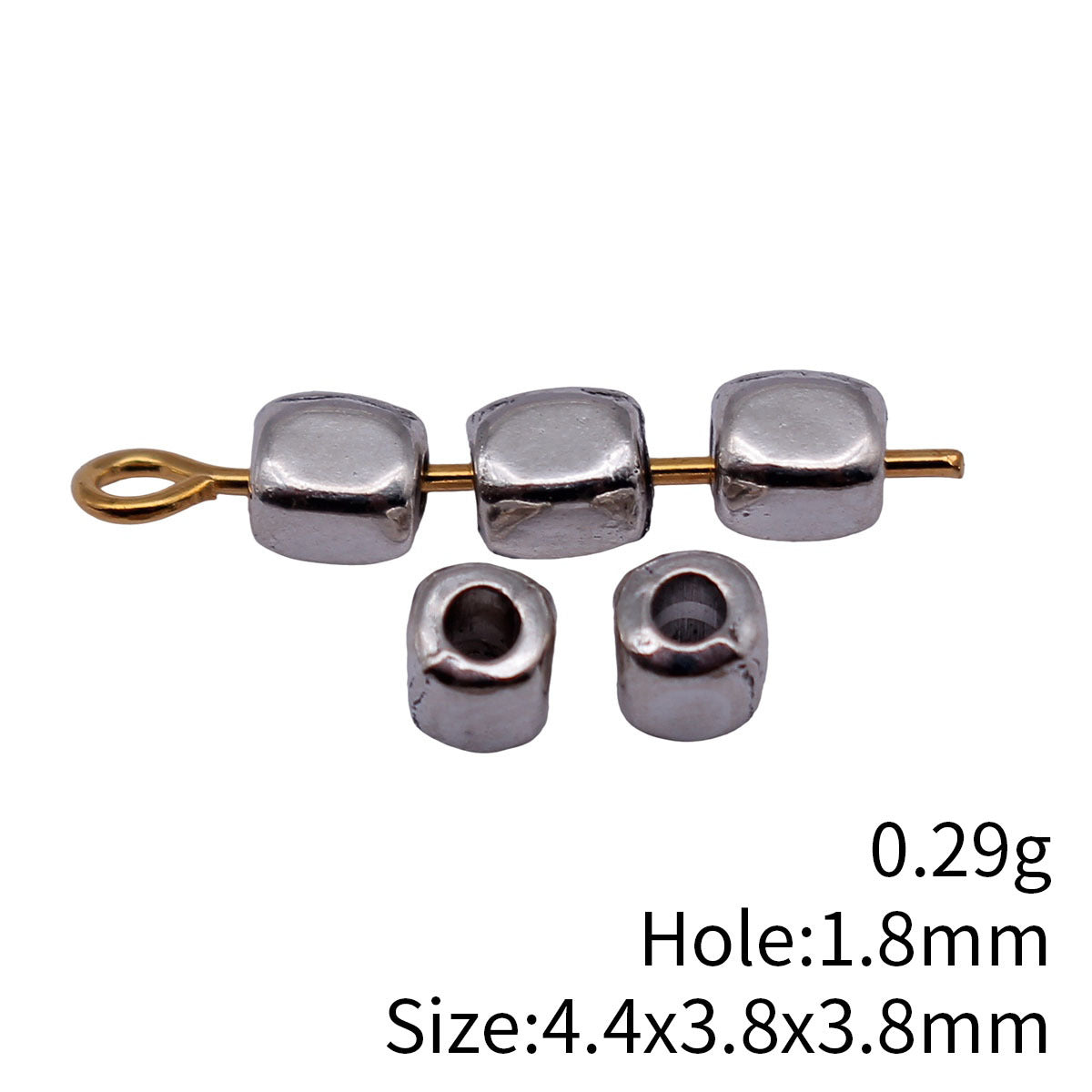 4.4x3.8x3.8mm 0.29g Antique Silver Zinc Alloy Square Small Hole Spacer Beads for DIY Bracelet Jewelry Making