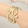 Gold and Silver Tone Snake and Starfish Open Cuff Bracelets view 5