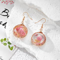 Wire Wrapped Mixed Shape Dried Flower Earrings 5 Styles view 3